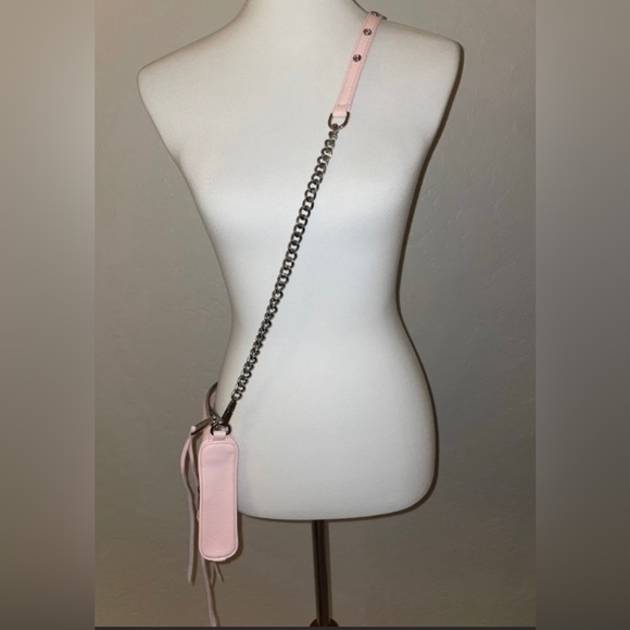 NWOT Rebecca Minkoff Mini 3 Zip Convertible Leather Cross Body Petal Pink/SLVR🎀 - Picture 4 of 11